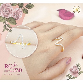 JNist แหวนเพชร ประดับเพชรสวิส CZ แหวนทอง Gold Diamond Women Ring รุ่น RG230