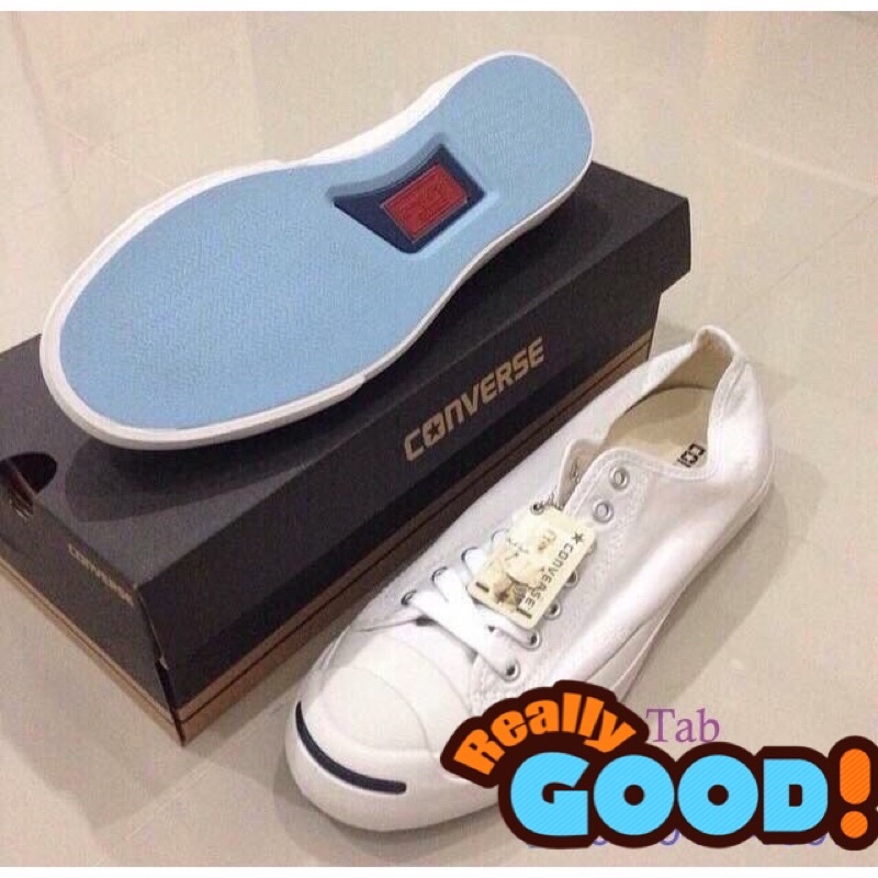 รองเท้าผ้าใบ Jack Purcell สีขาว ส่งฟรีEMS โค้ดลด80