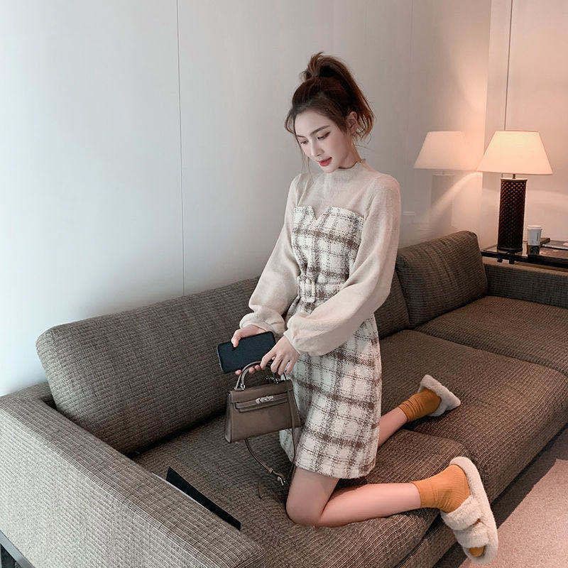 [มีจําหน่ายจาก Taobao] WOOL PLAid DRESS