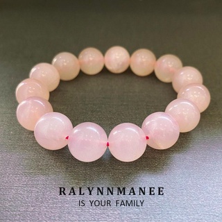 ข้อมือหินโรสควอตซ์ ( Rose quartz ) ขนาดหิน 12 มิล ร้อยด้วยไหมยืด แถมไหมยืดและลวดนำร้อย ขอชมรูปถ่ายสินค้าก่อนได้ค่ะ