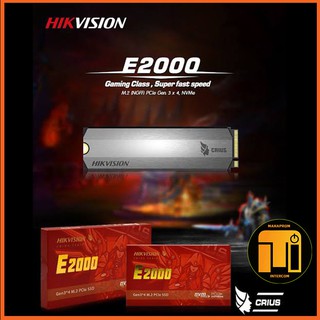 1TB SSD (เอสเอสดี) HIKVISION E2000 PCIe/NVMe M.2 2280 (HS-SSD-E2000 1024G) ประกัน5ปี.