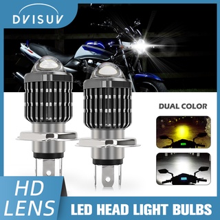 หลอดไฟตัดหมอก LED 10000Lm H4 Moto H6 BA20D P15D CSP 12V สีขาว เหลือง สําหรับรถจักรยานยนต์ สกูตเตอร์ 1 ชิ้น