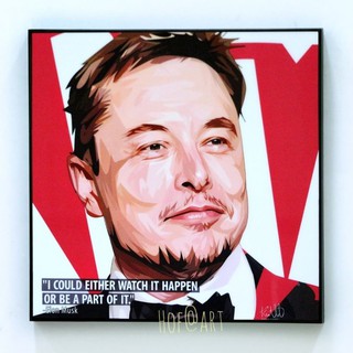 Elon musk อีลอน มัสก์ มหาเศรษฐี​ รวยที่สุดในโลก รูปภาพ​ติดผนัง pop art คนดัง กรอบรูป แต่งบ้าน ของขวัญ โปสเตอร์ ของสะสม