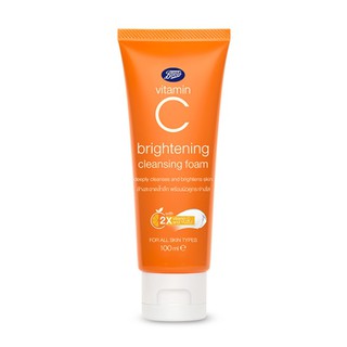 BOOTS VITAMIN C บู๊ทส์ วิตามิน ซี ไบร์ทเทนนิ่ง คลีนซิ่ง โฟม 100 มล