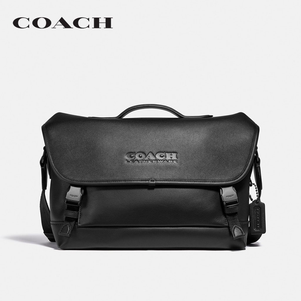 【ลิขสิทธิ์แท้】 COACH LEAGUE BIKE BAG COC2292 JIBLK กระเป๋าสะพายข้าง