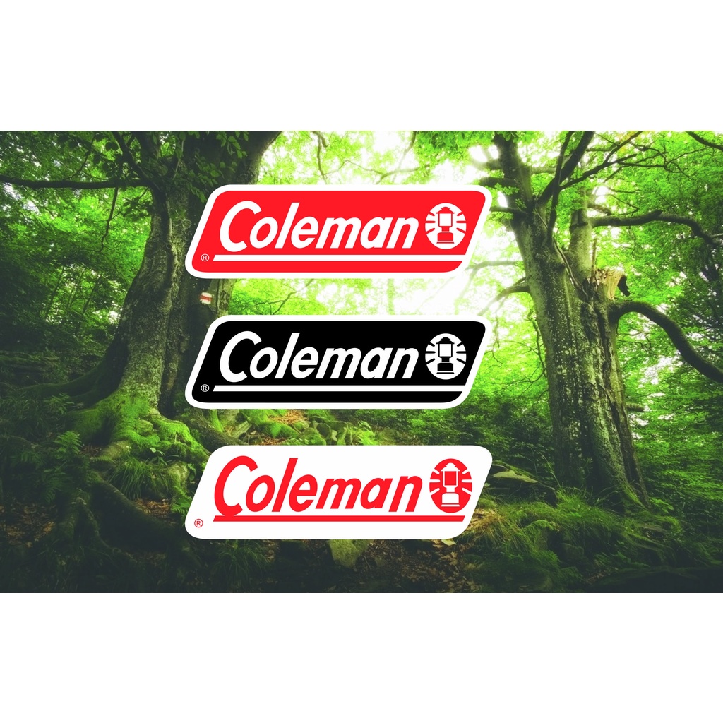 สติ๊กเกอร์แคมป์ปิ้ง สติ๊กเกอร์แคมป์ ลาย coleman