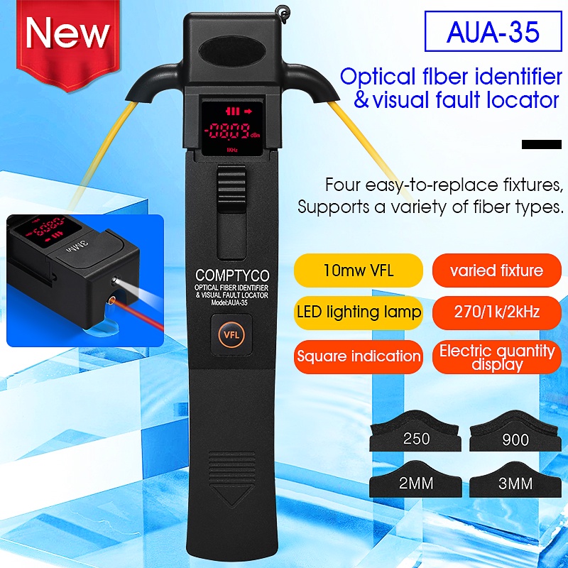 Optical fiber identifier Aua-40/AUA-35โหมดเดียวมัลติโหมดสี่ในหนึ่งติดตั้งใยแก้วนําแสงเครื่องตรวจจับก