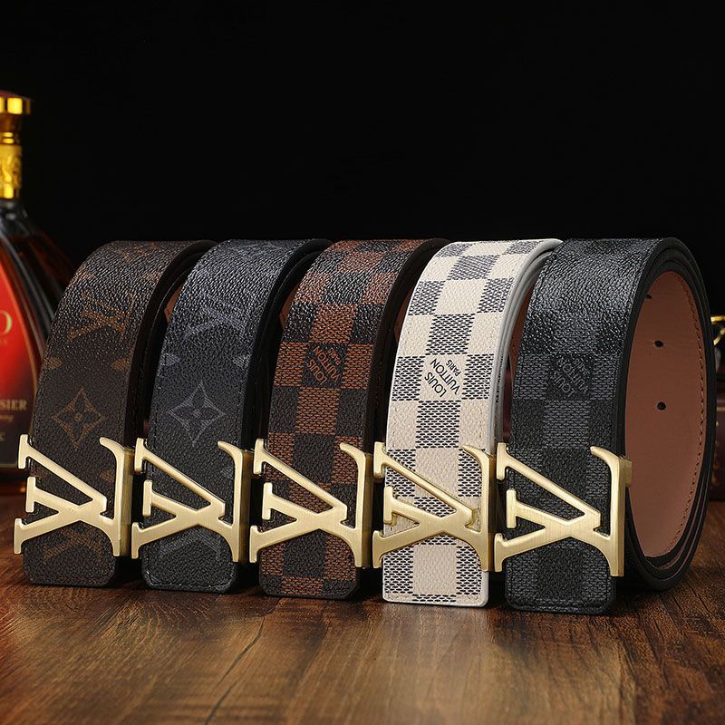 เข็มขัดหัวเข็มขัดเรียบผู้ชาย LV