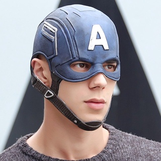 ใหม่ล่าสุด Marvel Avengers Captain America เครื่องดูดควันยาง ฟิล์มจําลอง และหน้ากากผู้นําโทรทัศน์