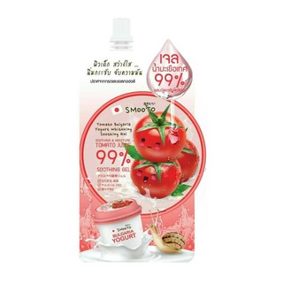 Smooto Tomato Bulgaria Yogurt Whitening Soothing Gel 99% 40 มิลลิลิตร x 6 ซอง สมูทโตะ เจลมะเขือเทศ