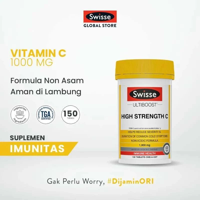 Swisse Ultiboost Vitamin C 1000mg 150 Tablets วิตามินซี บำรุงผิวใส เสริมภูมิคุ้มกัน บรรเทาอาการหวัด thumbnail 7