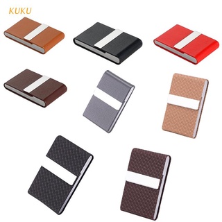 [Kuku] 2 In 1 กล่องเคสหนัง Pu สําหรับใส่บัตรสไตล์ธุรกิจ