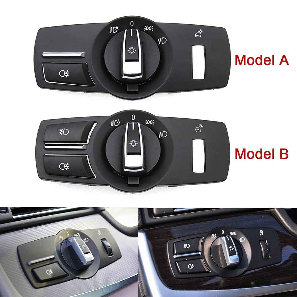 ฝาครอบสวิตช์ไฟหน้า แบบหมุนได้ สําหรับ BMW 5 Series 5GT 6S 7S X3 X4 F02 F10 F11 F07 F06 F25 F26 61316803965