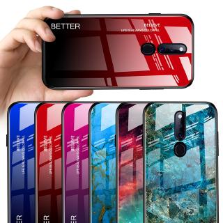 เคสกระจกนิรภัยเคสโทรศัพท์มือถือสําหรับ Oppo R 17 Pro A 1k F 11 F 11pro Find X Reno 10 X