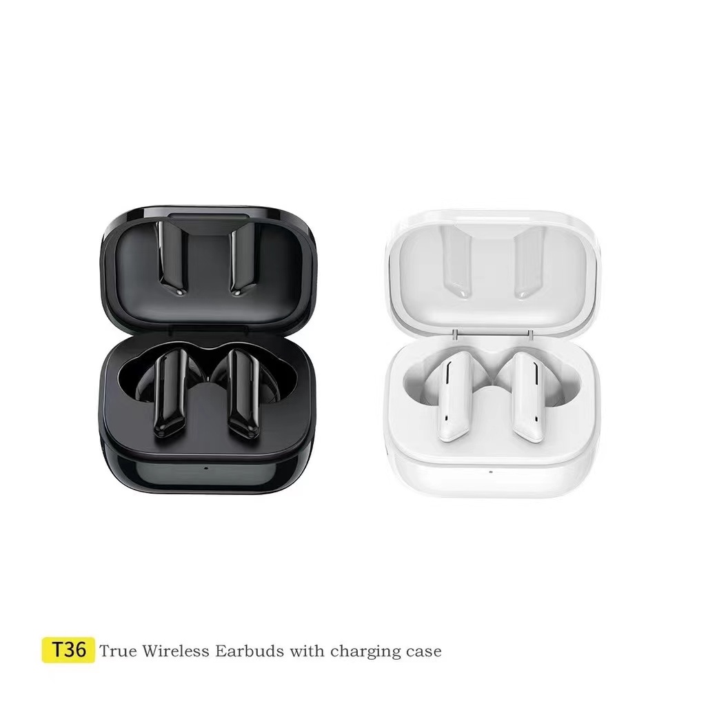AWEI T36 หูฟังบลูทูธไร้สาย True Wireless พร้อมกล่องชาร์จไฟ Bluetooth V5.1 Mini TWS