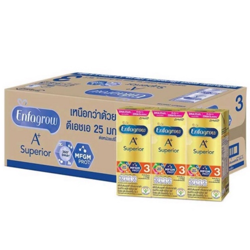 Enfagrow UHT สูตร 3 ซุพีเรียร์ รสจืด 180 มล. (04/03/26)