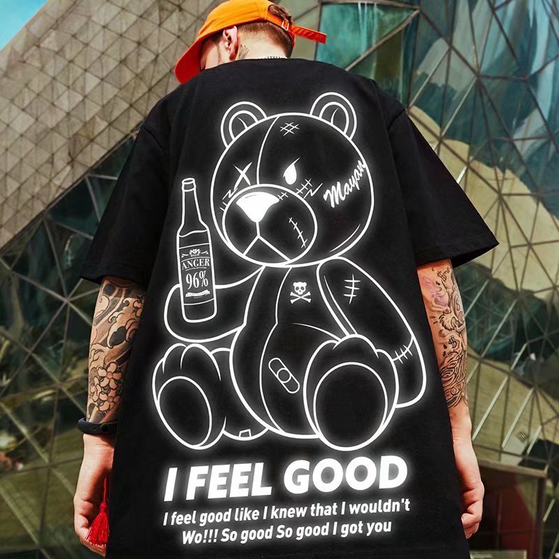 【M-8XL】เสื้อยืดคอกลม แขนสั้น พิมพ์ลายการ์ตูน ทรงหลวม โอเวอร์ไซซ์ สไตล์เกาหลี แฟชั่นฤดูร้อน สําหรับผู้ชาย
