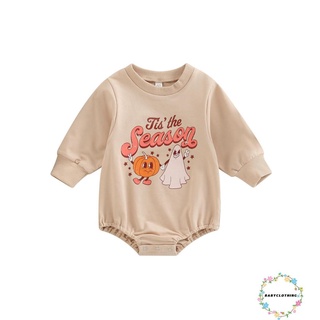 Babyclothes- ชุดจั๊มสูทรอมเปอร์ แขนยาว พิมพ์ลายฟักทองผี ฮาโลวีน ลําลอง สําหรับเด็กวัยหัดเดิน เด็กทารกแรกเกิด เด็กผู้หญิง เด็กผู้ชาย