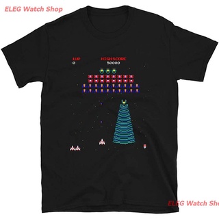 เสื้อยืดผู้ชายและผู้หญิง Mod.6 Arcade Galaga 1981 Space Invaders Video Game Juego Retro Vintage 80s Gaming Console Alien