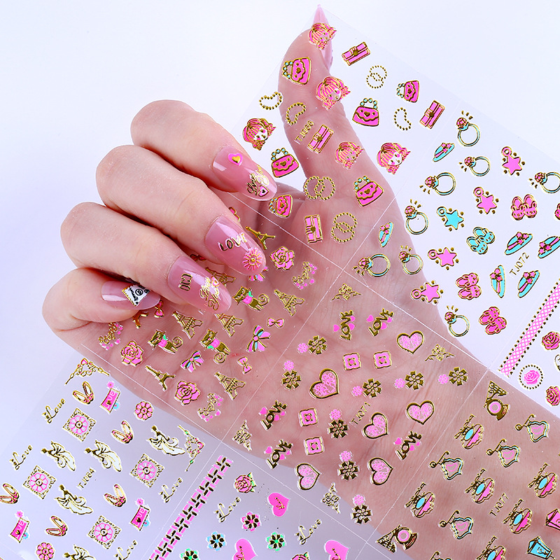 3D Spiritual Epoxy Resin Nail Sticker/ Mindful Nail art gold Stickers –  MakyNailSupply