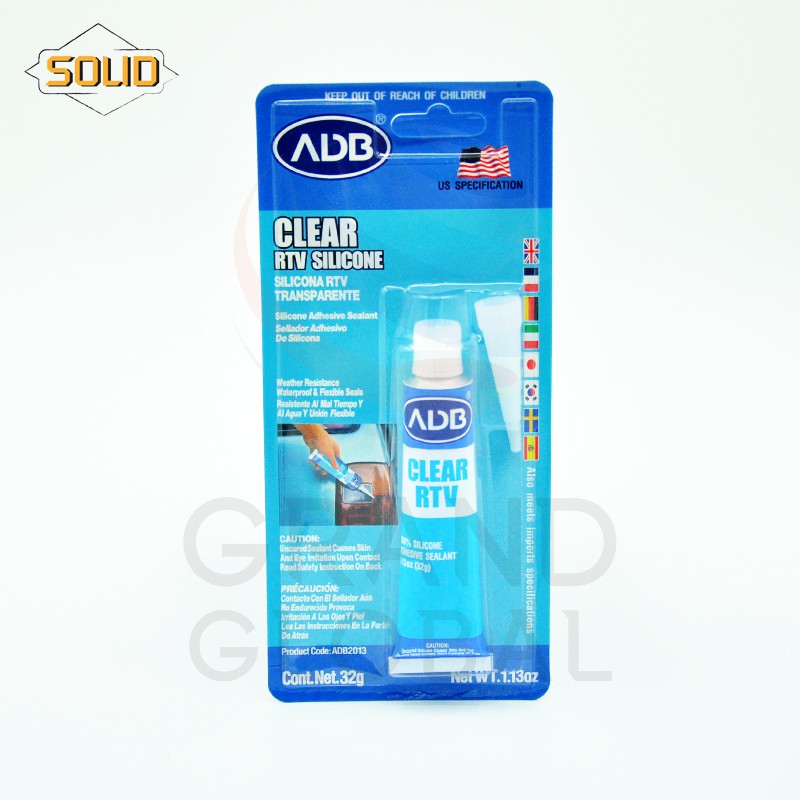 ADB Clear RTV Silicon Transparente กาวประเก็น กาวซิลิโคน สีใส อเนกประสงค์ 32 g
