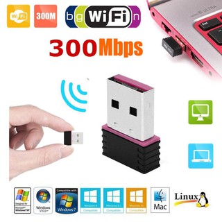 ราคาMini USB 2.0 Wireless Wifi Adapter 802.11N 300Mbps