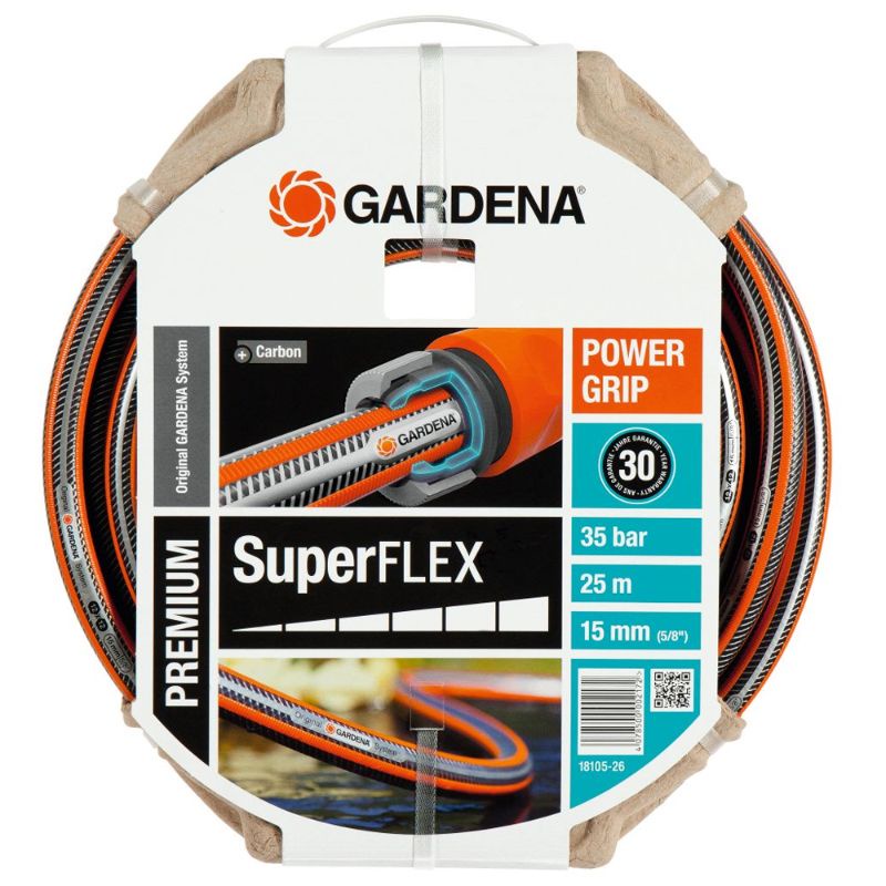 สายยางยืนหยุ่นสูง Superflex Gardena 5/8 นิ้ว 25 ม. (18105-26) สายยาง ที่ฉีดน้ำ Superflex Gardena 5/8