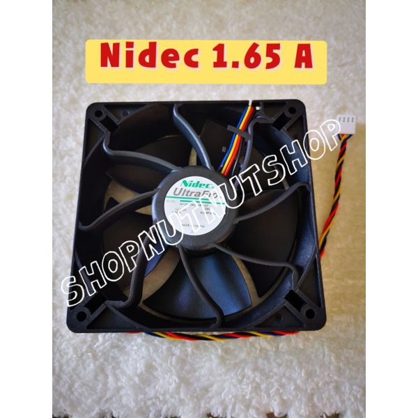 พัดลม Nidec 1.65A 12V DC กินไฟน้อย FAN Asic Antminer Fan 12 CM. ( พร้อมส่ง)