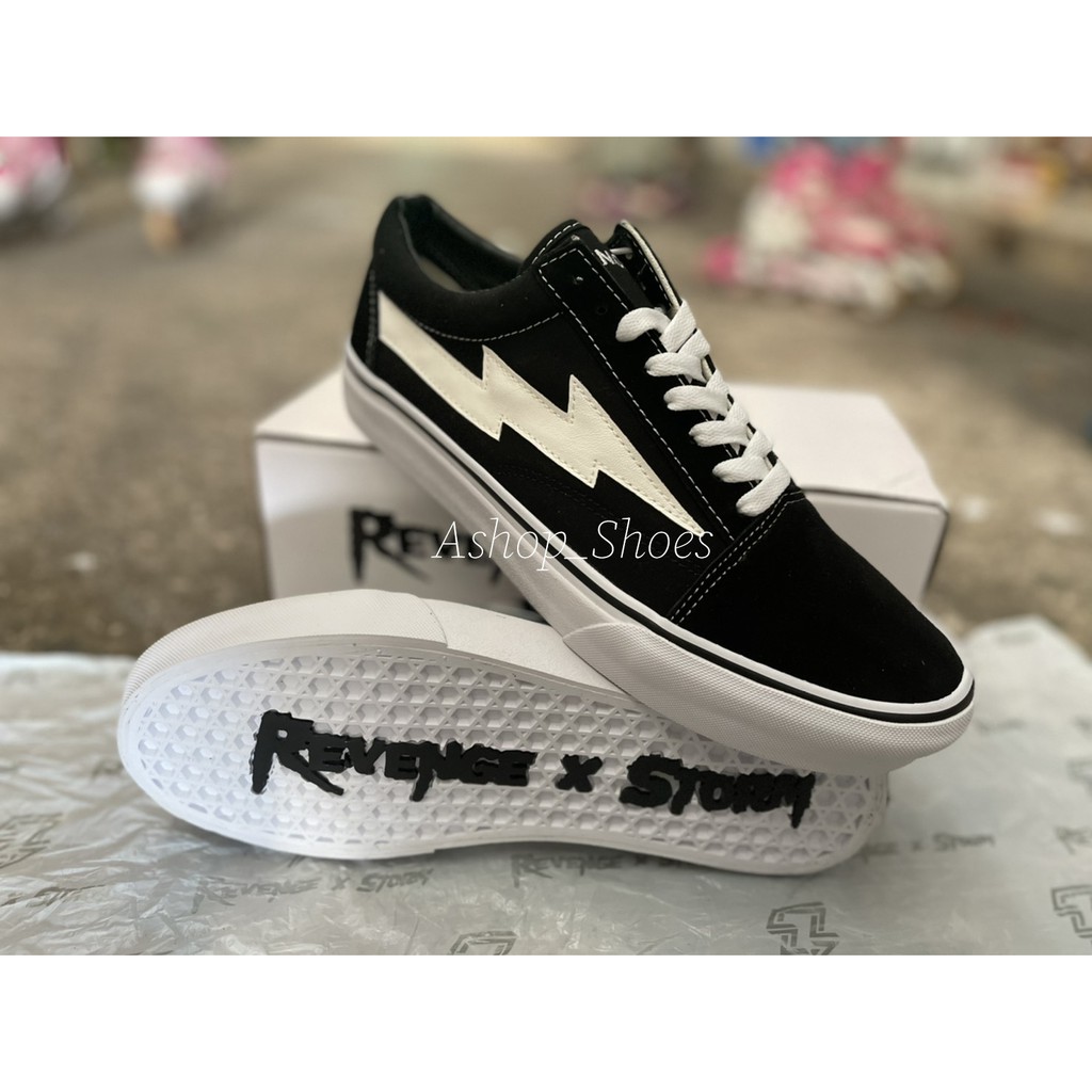 สินค้าพร้อมส่ง! Old skool Revenge X Storm พร้อมกล่อง อุปกรณ์ครบ รองเท้าผ้าใบผู้หญิง ผู้ชาย