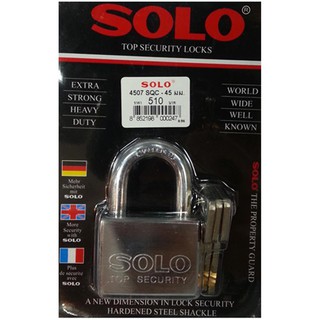 กุญแจลูกปืน SOLO 4507SQ-45L 45 มม. SOLO 45MM 4507SQ-45L PB PADLOCK