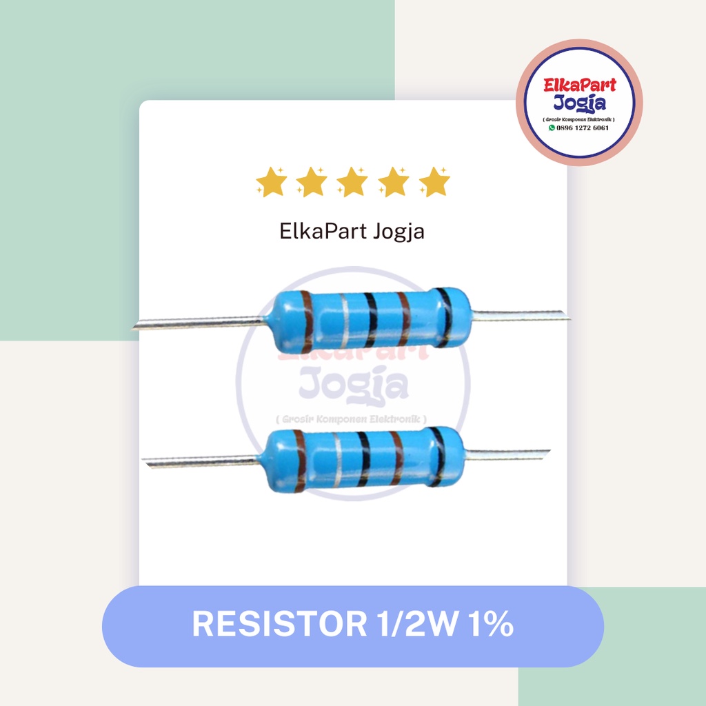 RESISTOR 1/2W 1% 11K Ohm 12K Ohm 18K 0hm 20K Ohm 22K Ohm 30K Ohm Resistor ฟิล์มโลหะ