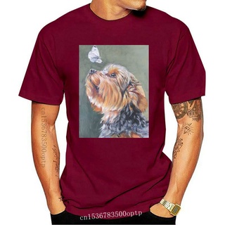 [COD]กระหน่ํา เสื้อยืดลําลอง แขนสั้น พิมพ์ลาย Yorkshire Terrier And erfly น่ารัก สไตล์ฮิปฮอป ฤดูร้อน BBcmni19OHgfio21