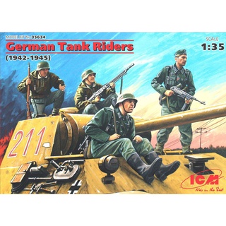 โมเดลฟิกเกอร์ทหาร ICM Model ขนาด 1/35 ICM35634 German Tank Riders (1942-1945), (4 figures)