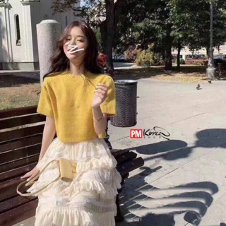 เสื้อไหมพรมแขนสั้นผ้านุ่มไม่หนา