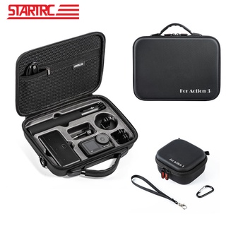 Startrc กระเป๋าเคสหนัง PU กันน้ํา แบบพกพา สําหรับกล้อง DJI Action 3 DJI Osmo Action 3