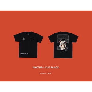 เสื้อผ้าผช🔥 QWT116-1 YUT BLACK ดำ 🔥S-5XL