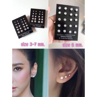 ต่างหูคละไซส์ 10 คู่ 260😊😊
