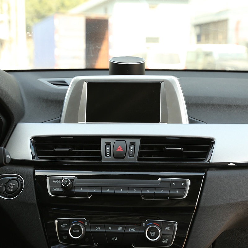 ABS Car Styling Center Central Navigation Panel Frame Cover Trim for BMW X1 F48 2016-2019 Car Interi