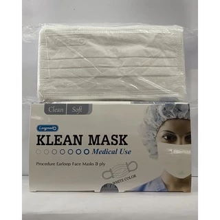 Klean mask (สีขาว) หน้ากาก ทางการแพทย์ 50ชิ้น /1กล่อง