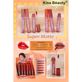 ⚡FLASH SALE⚡♡พร้อมส่ง์ Kiss Beauty No70119-03 Super Matte Velvet Touch Lipgloss