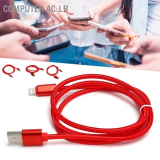 [ สาย USBชาร์จเร็ว ]1M Heavy Duty Braided USB Charger Charging Cable Data Sync Charger Cable Lead Red