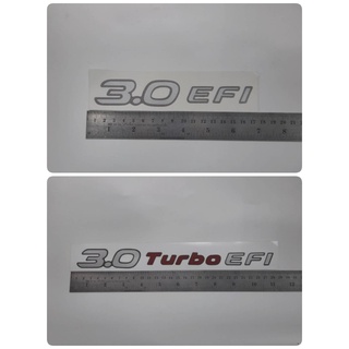 สติ๊กเกอร์ แบบดั้งเดิม คำว่า 3.0 turboEFI หรือ 3.0 EFI ติดฝาท้าย TOYOTA HILUX TIGER ติดรถ แต่งรถ โตโยต้า ไทเกอร์ sticker