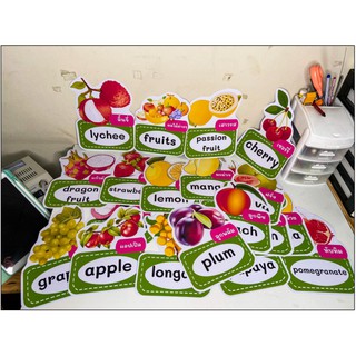 สื่อการสอนภาษาอังกฤษ Fruit Flashcards