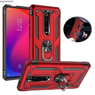 Xiaomi Redmi K20 Mi 9T Pro Mi 9 SE Mi A3 เกราะ แม่เหล็ก แหวนโลหะ กันกระแทก เคสด้านหลัง ซิลิโคน