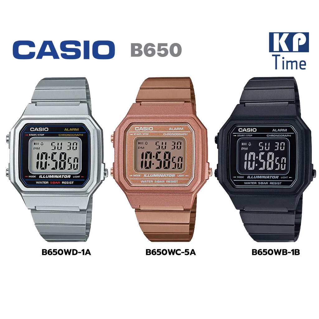 Casio นาฬิกาข้อมือผู้หญิง สายสแตนเลส รุ่น B650 ของแท้ประกันศูนย์ CMG