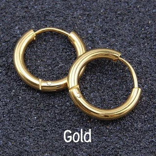 ต่างหูห่วง จิวหู สแตนเลสแท้ 316L สำหรับผิวแพ้ง่าย Stainless Steel Earrings [รหัส K]