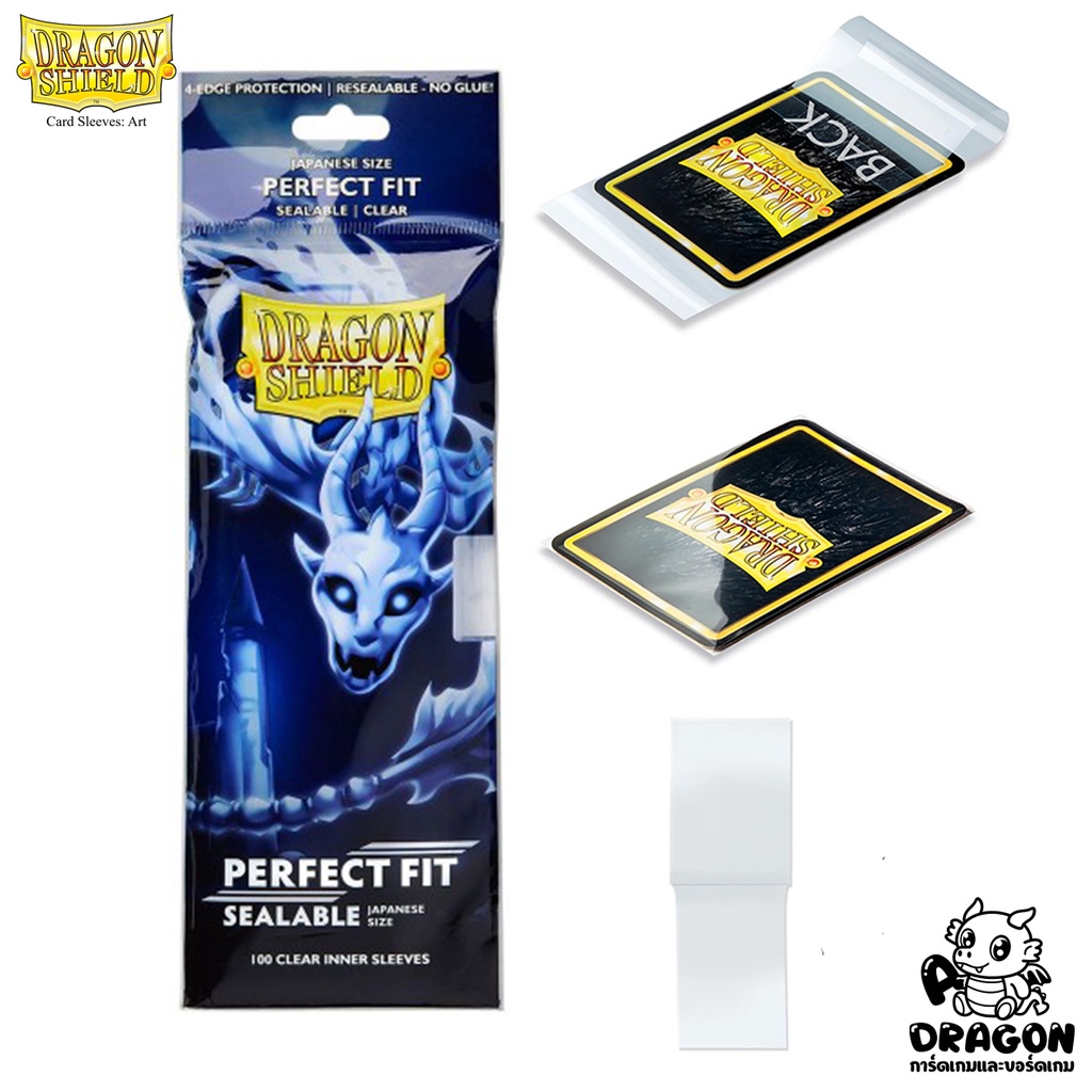 Dragon Shield Matte Perfect Fit Toploading Clear 100 Standard Size Card Sleeves