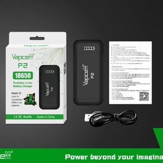 [แท้] Vapcell เครื่องชาร์จถ่าน Vapcell P2 + Powerbank Fast Charge ชาทเร็ว2เท่า 18650 ของแท้100%