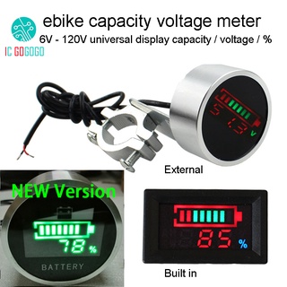 เครื่องวัดแรงดันไฟฟ้าแบตเตอรี่จักรยาน 12V 24V 36V 48V 60V 72V 84V 120V Po4 Li-ion