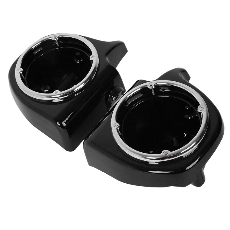 TCMT Lower Vented Fairing With 6.5" Speaker Pods – For Harley Touring 2014-2024 – Gloss Black